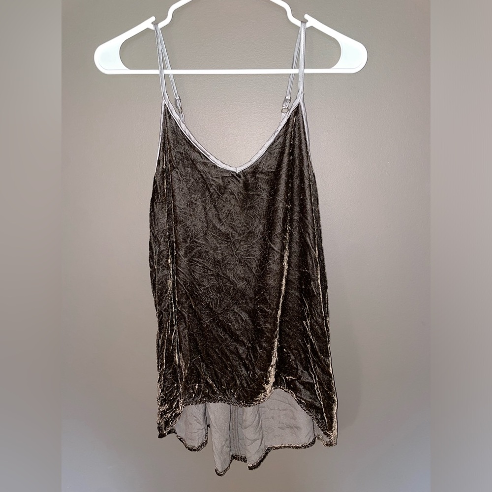 CP Shades crushed velvet tank top